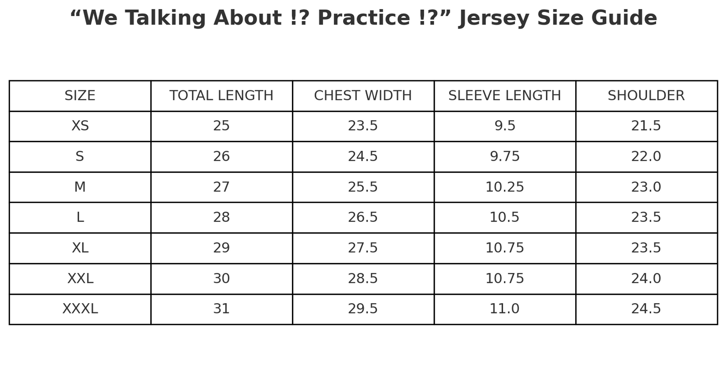We Talking About !?Practice!? Jersey